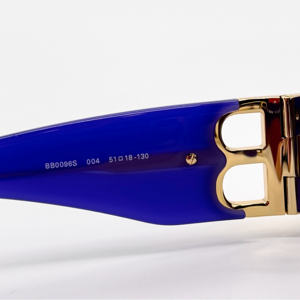 NEW BALENCIAGA BB0096S 004 SQUARE VIOLET GREY UNISEX SUNGLASSES BALENCIAGA - Picture 11 of 14